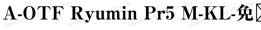 A-OTF Ryumin Pr5 M-KL字体转换